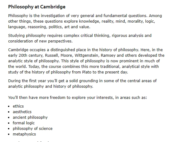 剑桥大学大一哲学如何预习?