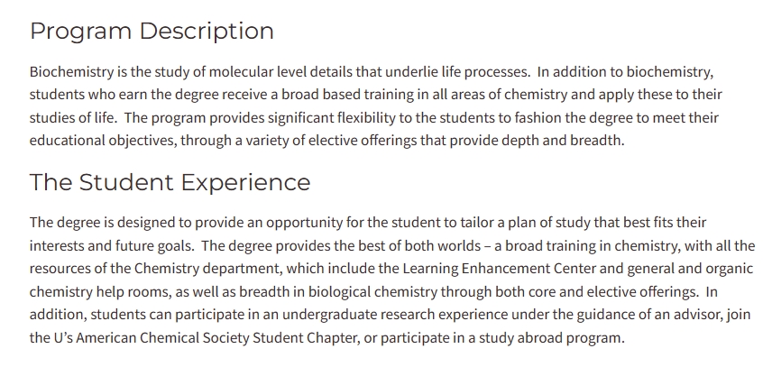 犹他大学Biochemistry BA专业课预习辅导