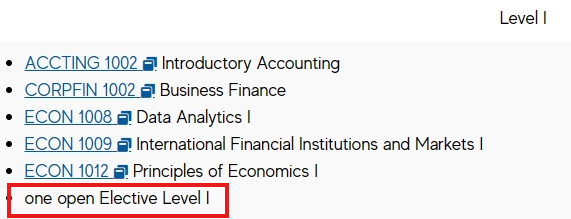 阿德莱德大学金融与银行学选课选几门?