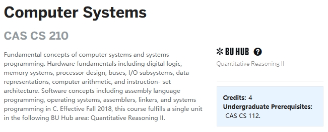 波士顿大学计算机科学专业(BA)该预习什么?重要课程知识点梳理!