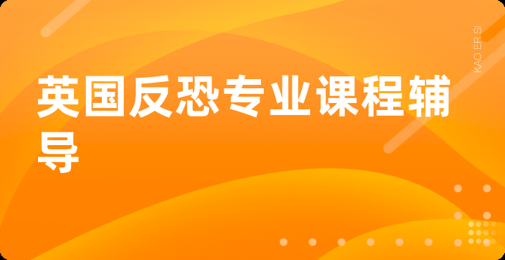 英国反恐专业课程辅导