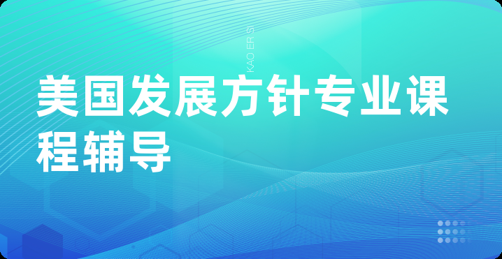 美国发展方针专业课程辅导