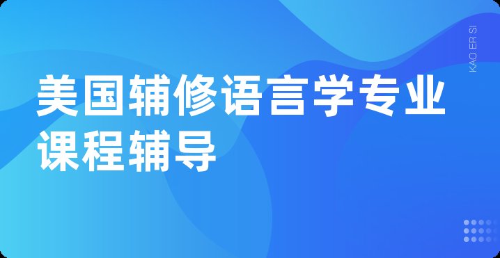 美国辅修语言学专业课程辅导