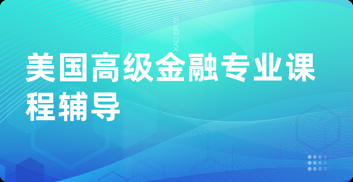 美国高级金融专业课程辅导