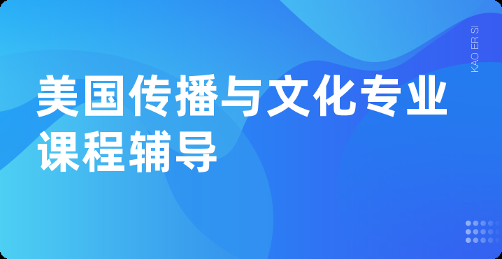 美国传播与文化专业课程辅导