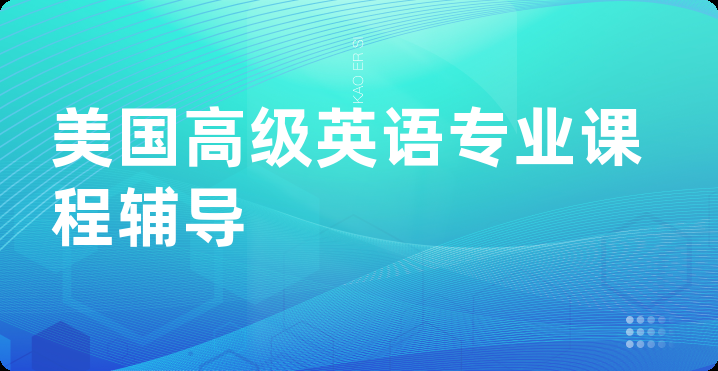 美国高级英语专业课程辅导