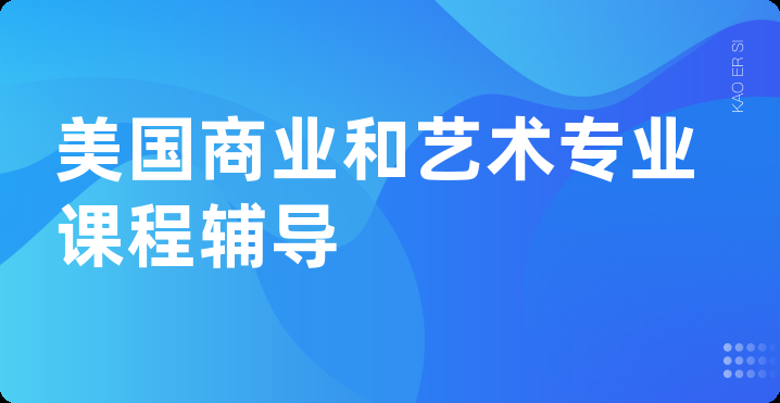 美国商业和艺术专业课程辅导
