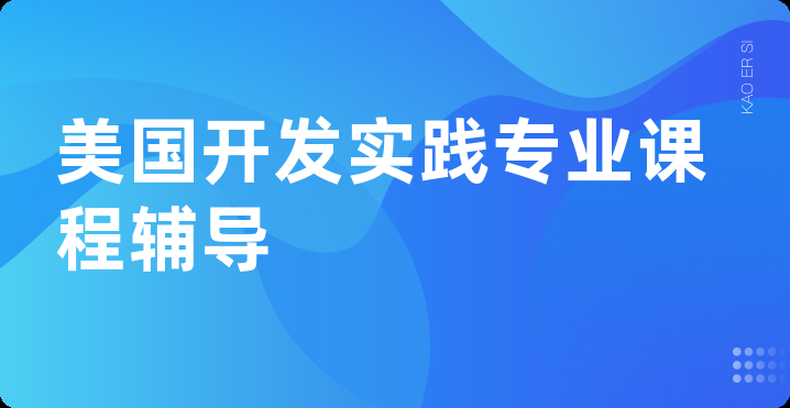美国开发实践专业课程辅导