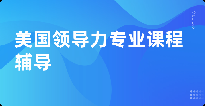 美国领导力专业课程辅导