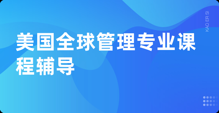 美国全球管理专业课程辅导