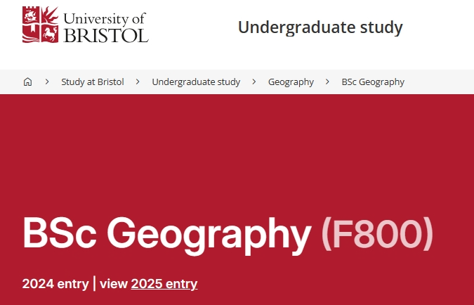 布里斯托大学地理学本科课程包含哪些?