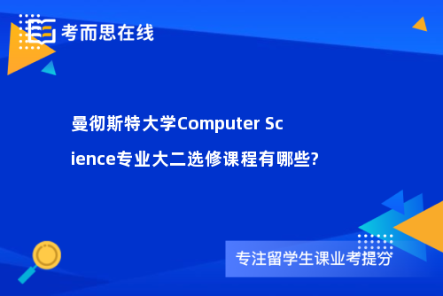 曼彻斯特大学Computer Science专业大二选修课程有哪些?