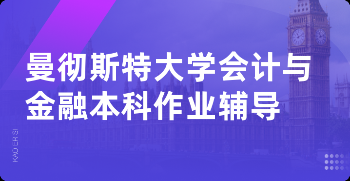 曼彻斯特大学会计与金融本科作业辅导