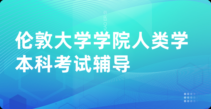 伦敦大学学院人类学本科考试辅导