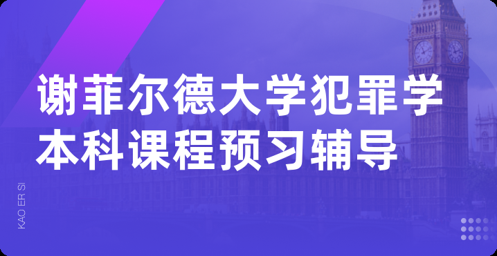 谢菲尔德大学犯罪学本科课程预习辅导