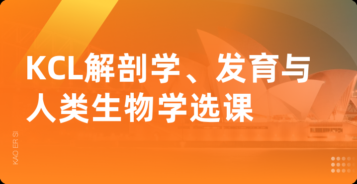 KCL解剖学、发育与人类生物学选课