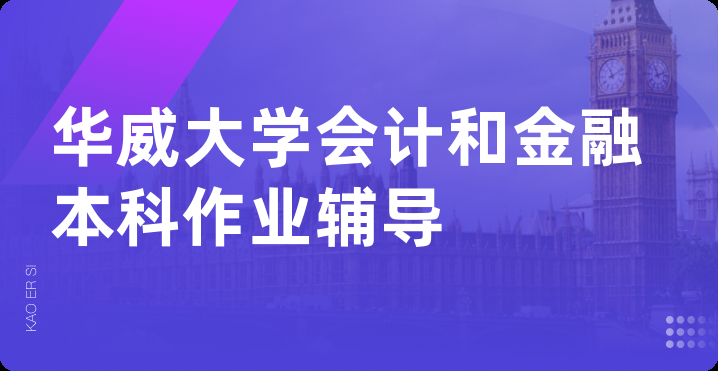 华威大学会计和金融本科作业辅导