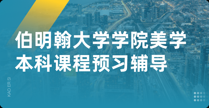 伯明翰大学学院美学本科课程预习辅导