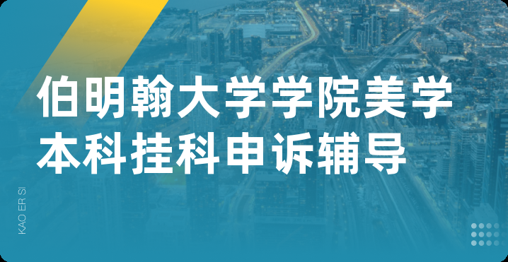 伯明翰大学学院美学本科挂科申诉辅导