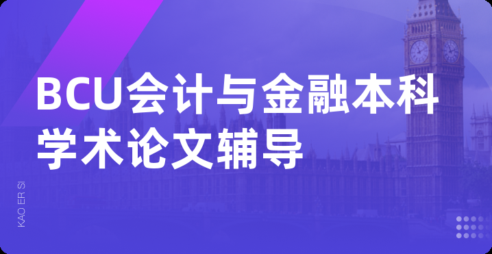 BCU会计与金融本科学术论文辅导