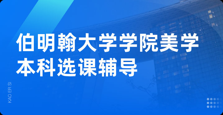 伯明翰大学学院美学本科选课辅导