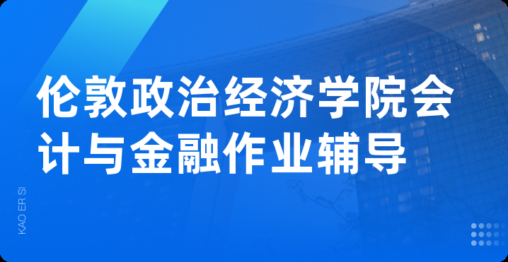 伦敦政治经济学院会计与金融作业辅导