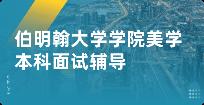 伯明翰大学学院美学本科面试辅导