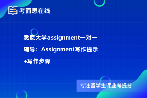 悉尼大学assignment一对一辅导：Assignment写作提示+写作步骤