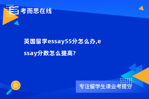 英国留学essay55分怎么办,essay分数怎么提高?