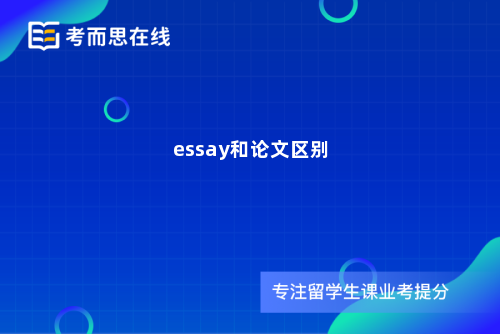 essay和论文区别
