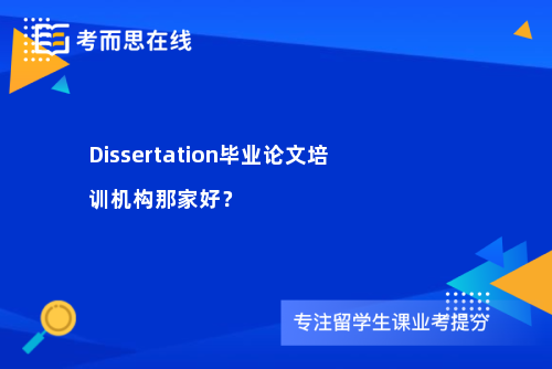 Dissertation毕业论文培训机构那家好？