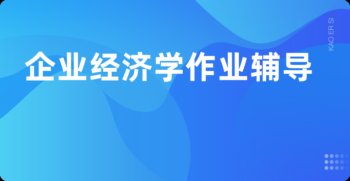 企业经济学作业辅导