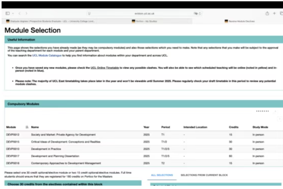 25Fall伦敦大学学院新生保姆级选课指南！UCL选课步骤+常见问题解答！