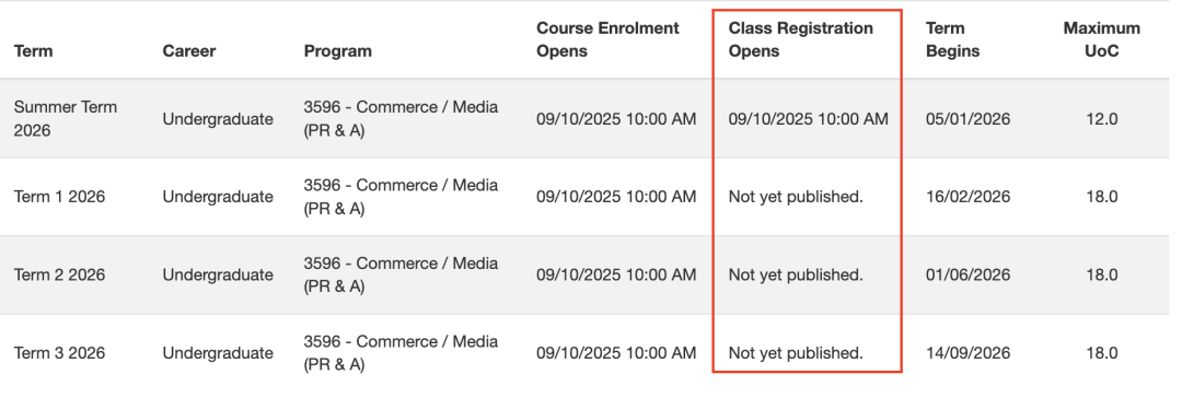 新南威尔士大学2026T1选课时间+选课流程详解！