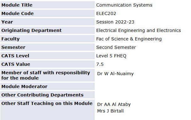 利物浦大学ELEC202课程考试需要重点复习哪些内容？