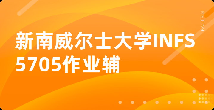新南威尔士大学INFS5705作业辅导
