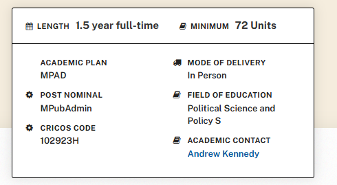 澳洲国立大学MPA选课辅导：公共管理硕士专业怎么选课？