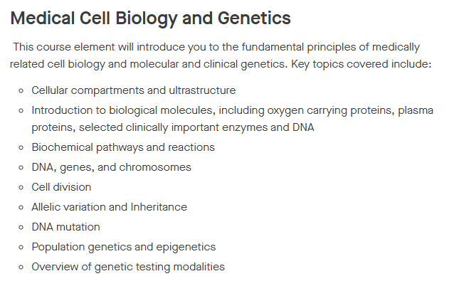 莱斯特大学BS1081分子与细胞科学课程主要学什么？
