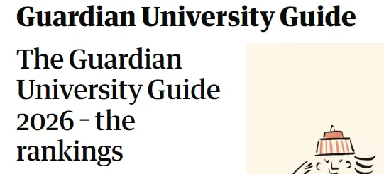 2026《卫报The Guardian》英国大学排名TOP100！