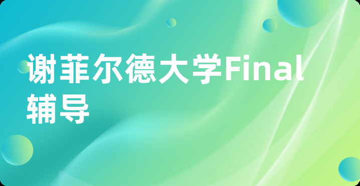 谢菲尔德大学Final辅导