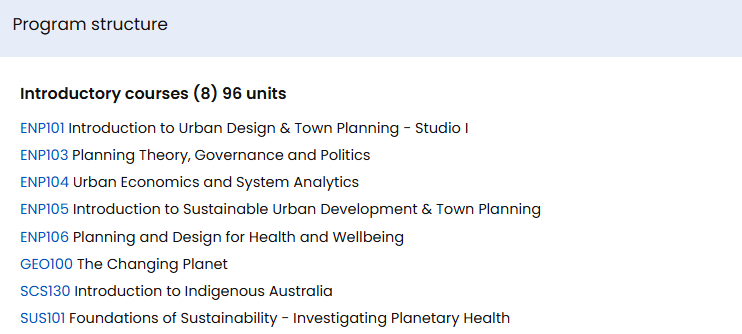 阳光海岸大学城市设计与城市规划大一课程预习要点内容总结