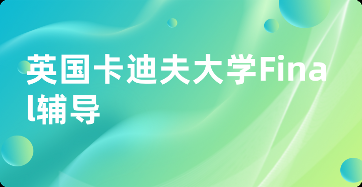 英国卡迪夫大学Final辅导