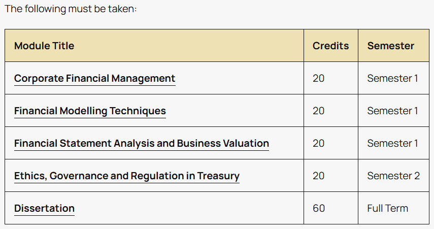 伯明翰大学研究生选课辅导：Financial Management MSc专业选课指南