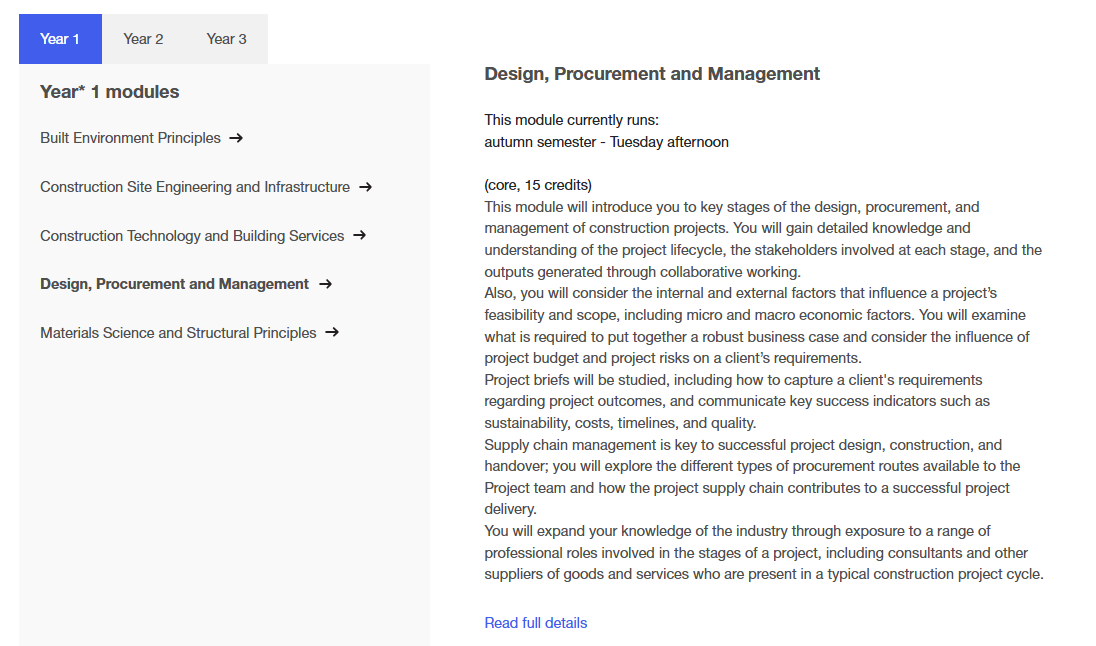 伦敦城市大学建筑技术大一核心课程预习重点是什么？