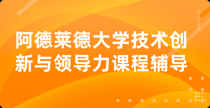 阿德莱德大学技术创新与领导力课程辅导
