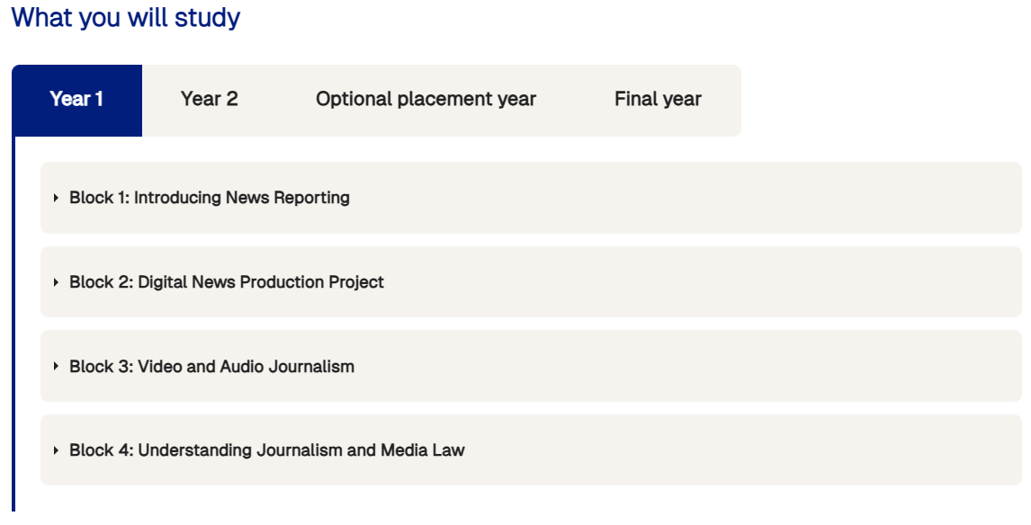 德蒙特福特大学新闻学大一新生需要提前预习哪些课程？