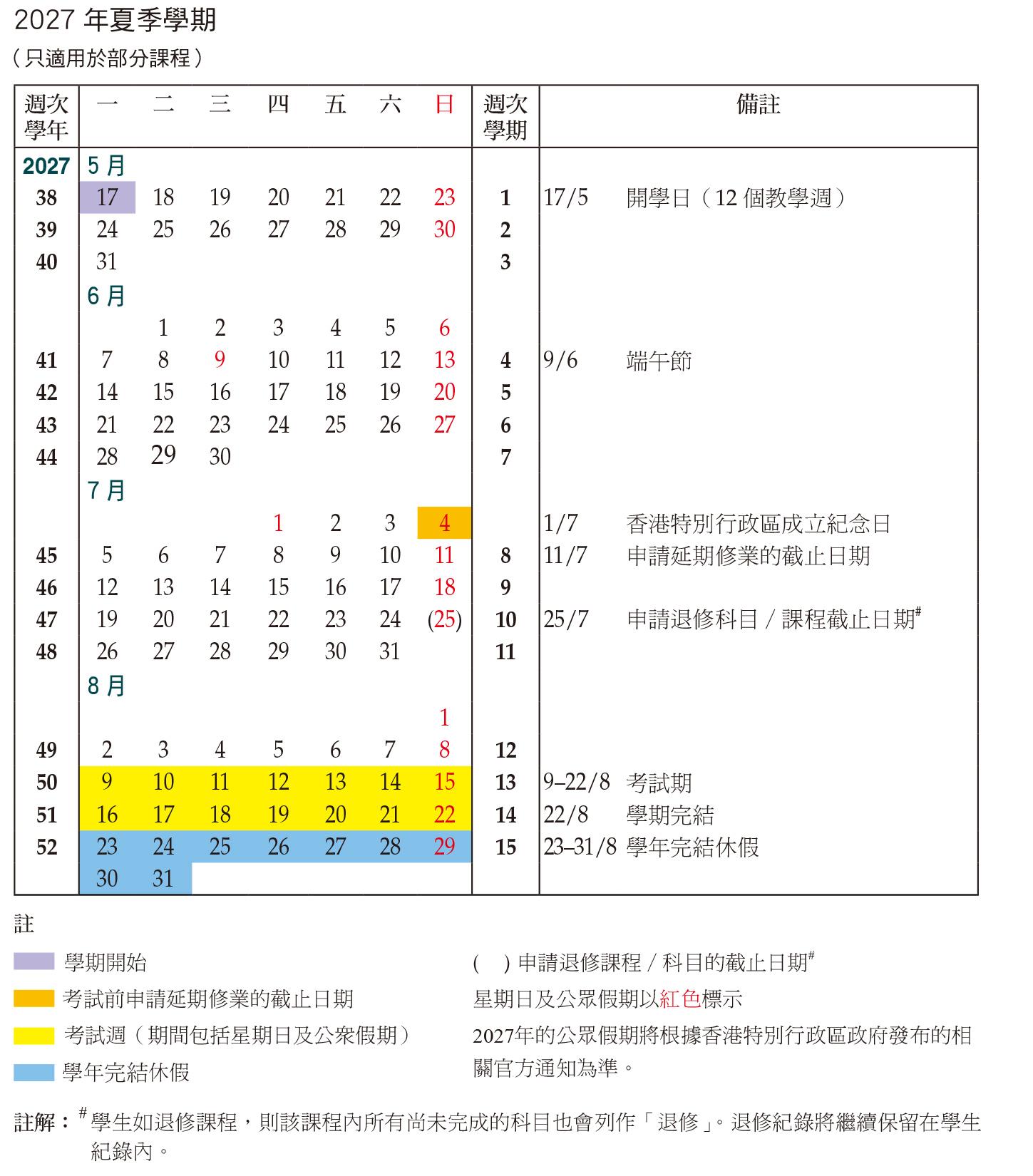 香港都会大学2026-2027学年校历完整版，留学生必看！